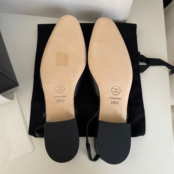 Chanel Slingback Patent calfskin leather flats 36.5 - Picture 3 of 9